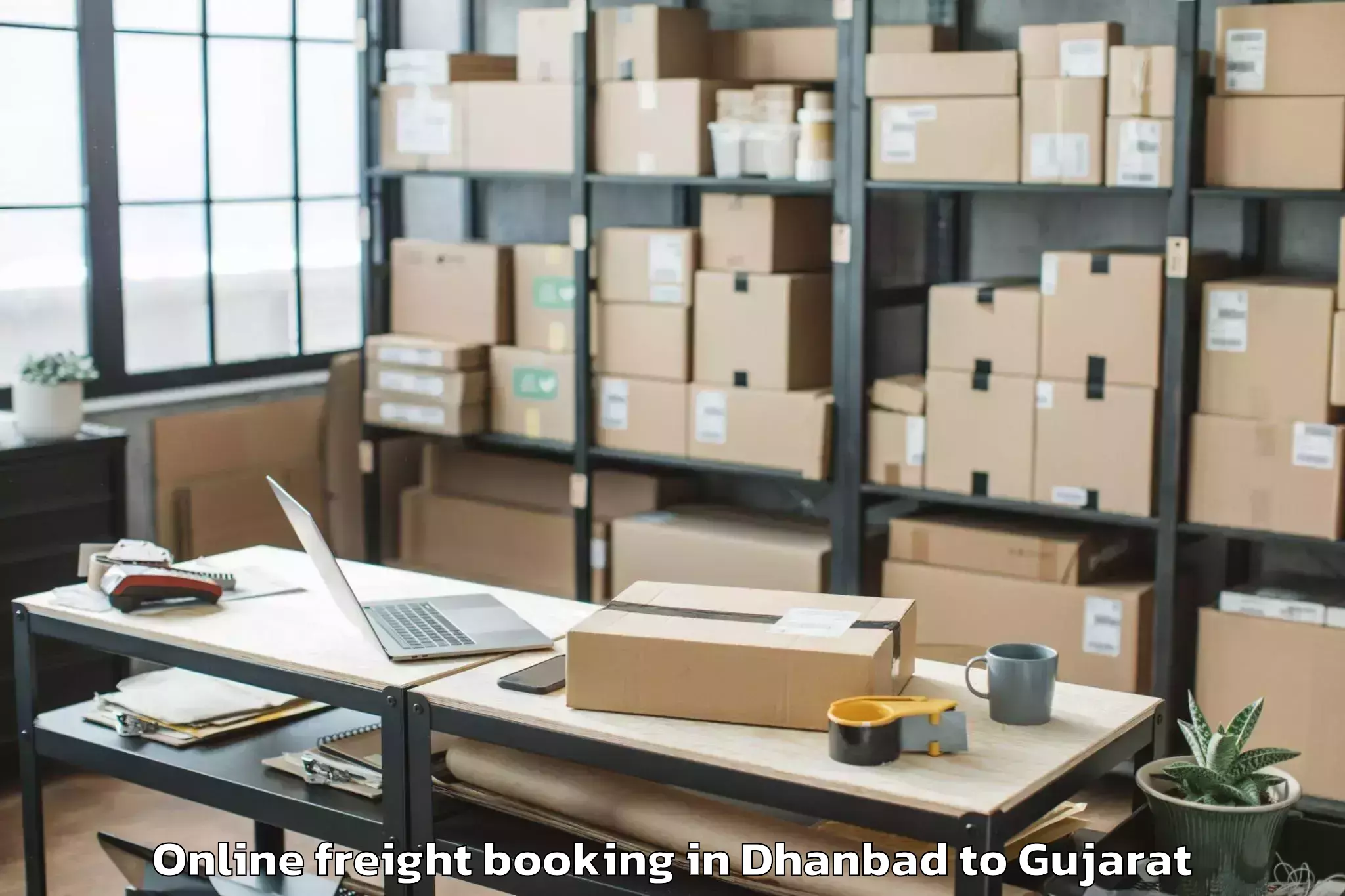 Easy Dhanbad to Navrangpura Online Freight Booking Booking